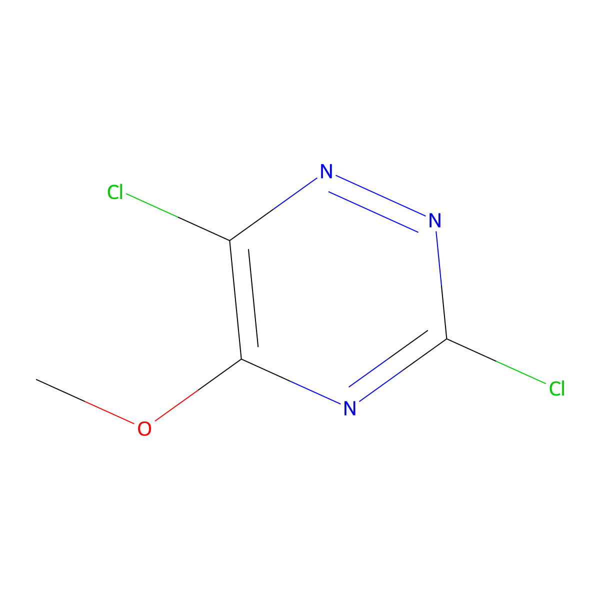 3,6-Dichloro-5-methoxy-1,2,4-triazine molecular structure, CAS 57857-39-3