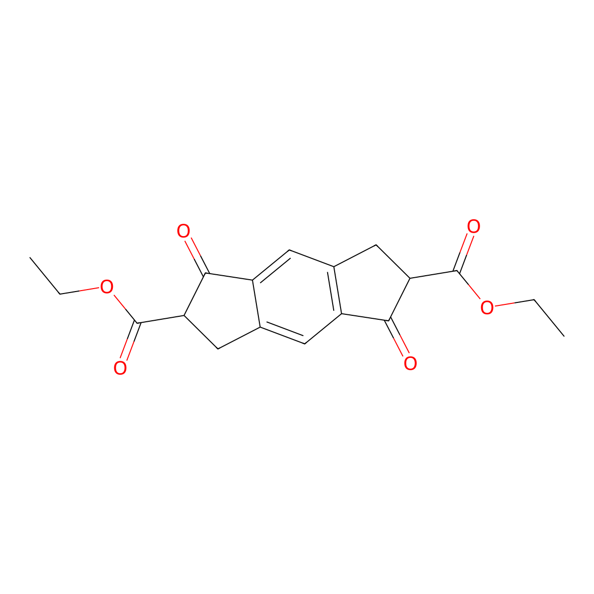 Diethyl 1,5-dioxo-1,2,3,5,6,7-hexahydro-s-indacene-2,6-dicarboxylate molecular structure, CAS 5786-13-0