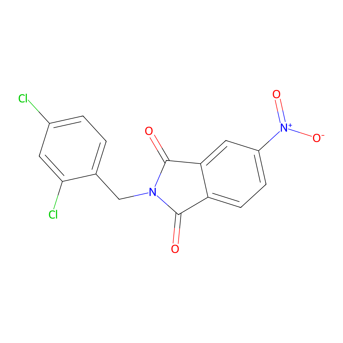 2-[(2,4-Dichlorophenyl)methyl]-5-nitroisoindole-1,3-dione molecular structure, CAS 5786-41-4