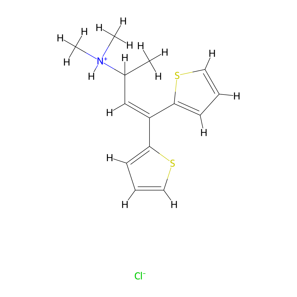 Dimethylthiambutene hydrochloride molecular structure, CAS 5786-77-6