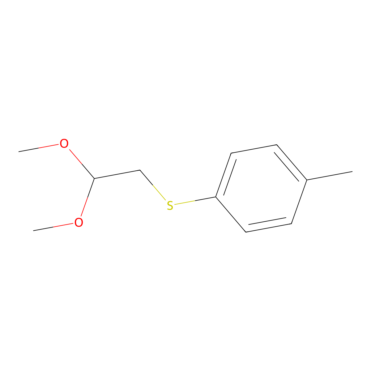 (2,2-Dimethoxyethyl)(p-tolyl)sulfane molecular structure, CAS 57860-45-4