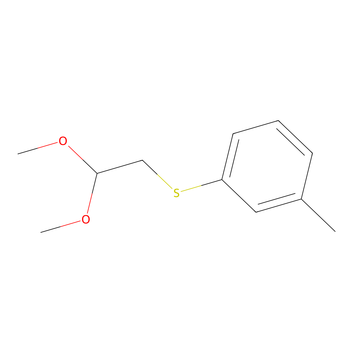 (2,2-Dimethoxyethyl)(m-tolyl)sulfane molecular structure, CAS 57860-49-8