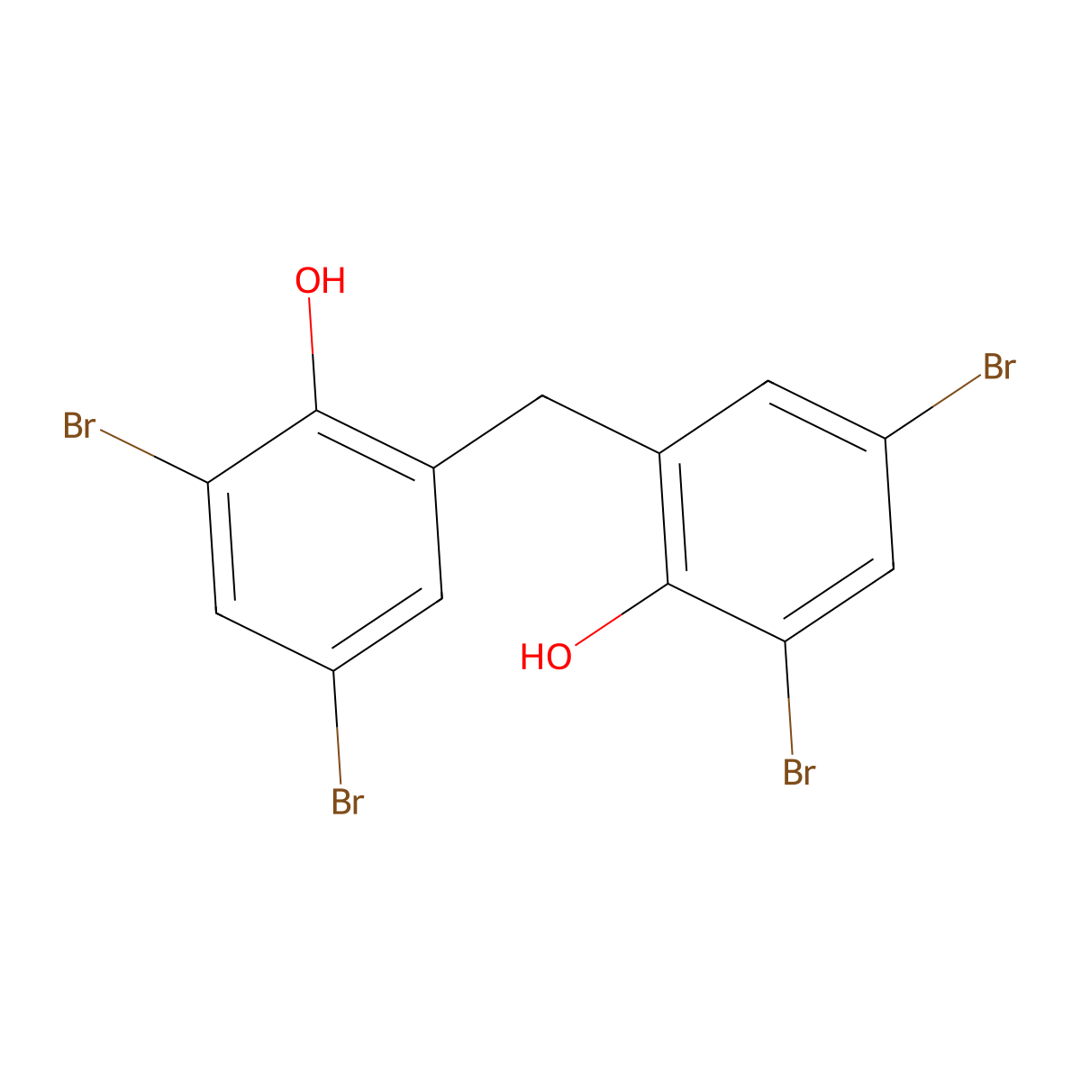 2,2'-Methylenebis[4,6-dibromophenol] molecular structure, CAS 57863-93-1