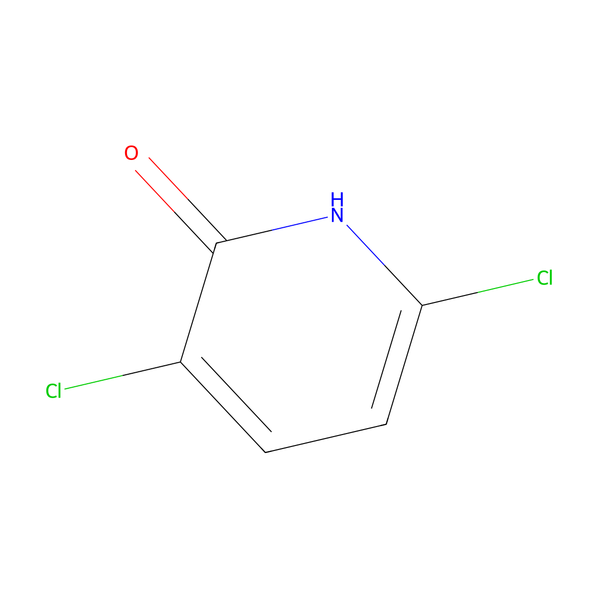 3,6-Dichloro-2-hydroxypyridine molecular structure, CAS 57864-39-8