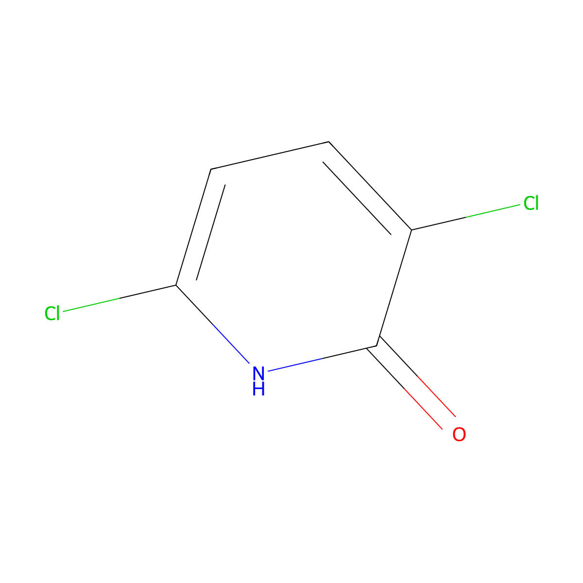 3,6-Dichloro-2-hydroxypyridine molecular structure, CAS 57864-39-8