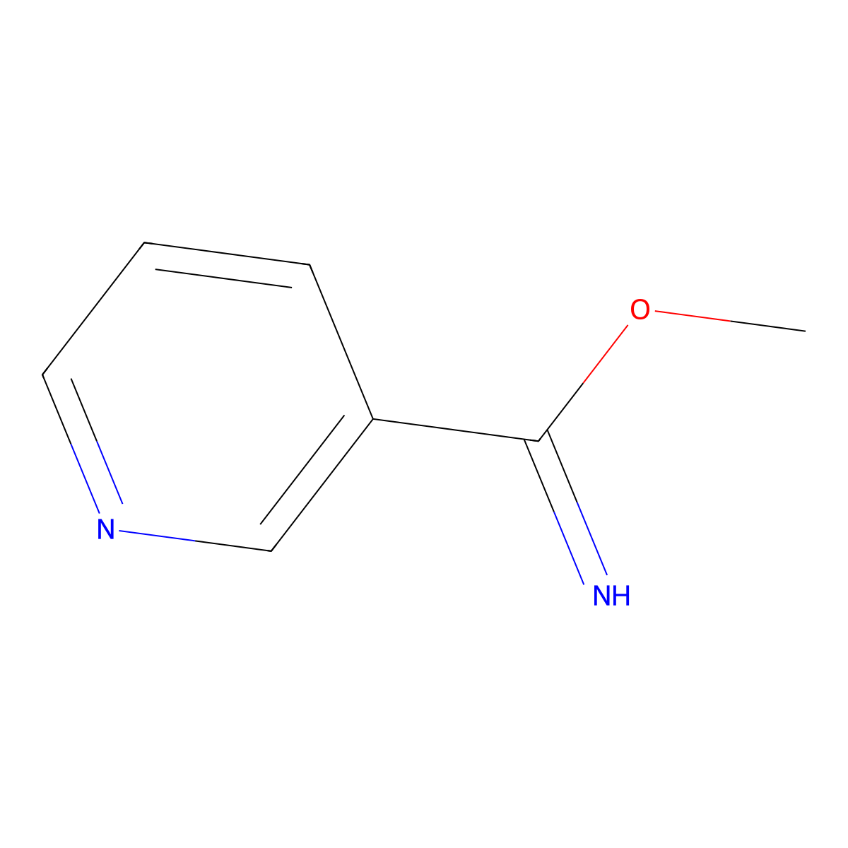 3-Pyridinecarboximidic acid, methyl ester molecular structure, CAS 57869-84-8