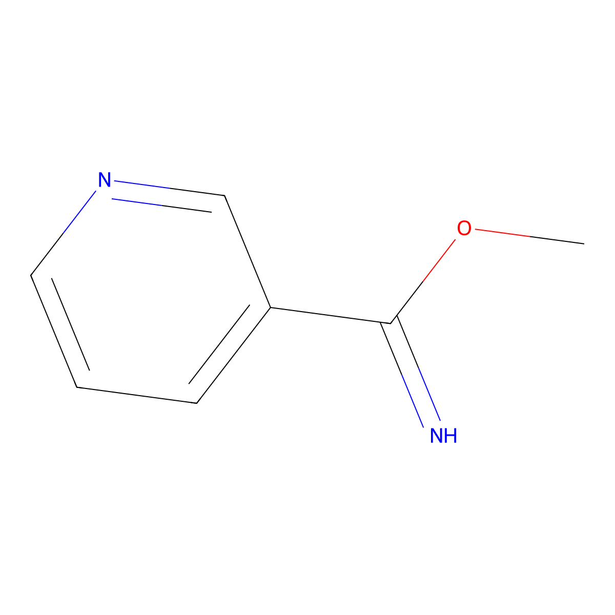 3-Pyridinecarboximidic acid, methyl ester molecular structure, CAS 57869-84-8