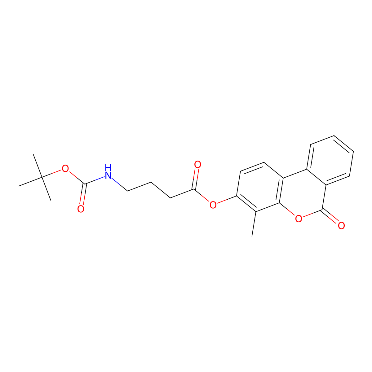 4-methyl-6-oxo-6H-benzo[c]chromen-3-yl 4-[(tert-butoxycarbonyl)amino]butanoate molecular structure, CAS 578699-15-7