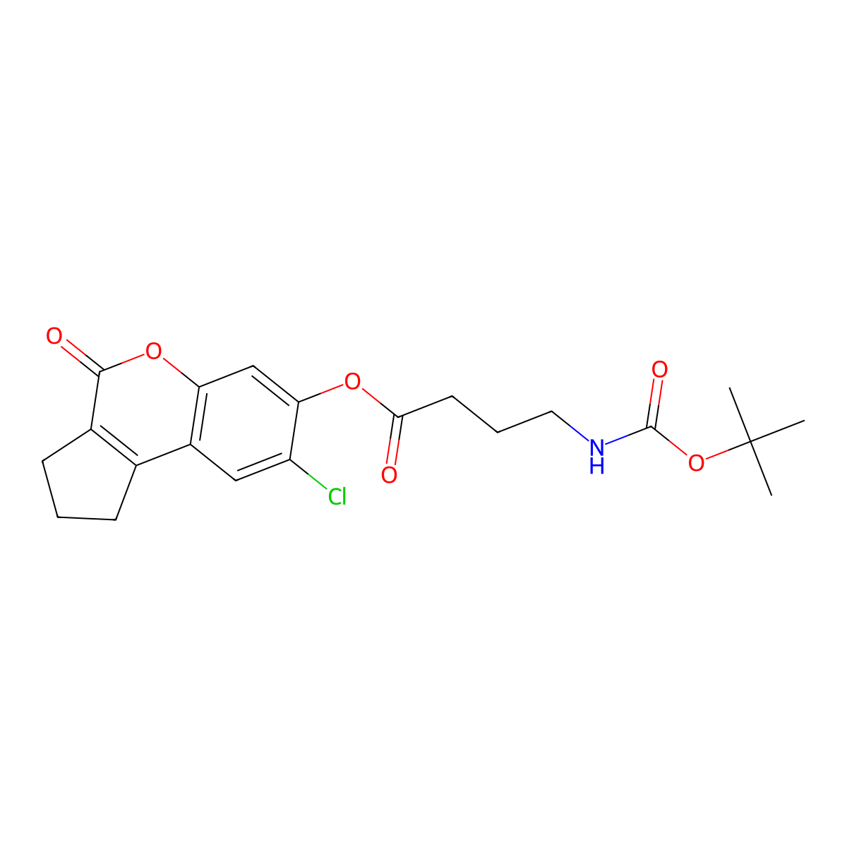 8-Chloro-4-oxo-1,2,3,4-tetrahydrocyclopenta[c]chromen-7-yl 4-[(tert-butoxycarbonyl)amino]butanoate molecular structure, CAS 578700-35-3