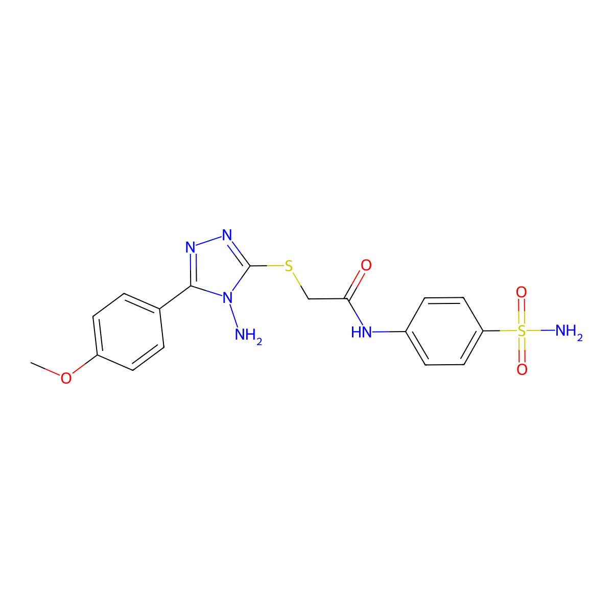 2-{[4-amino-5-(4-methoxyphenyl)-4H-1,2,4-triazol-3-yl]sulfanyl}-N-(4-sulfamoylphenyl)acetamide molecular structure, CAS 578700-59-1