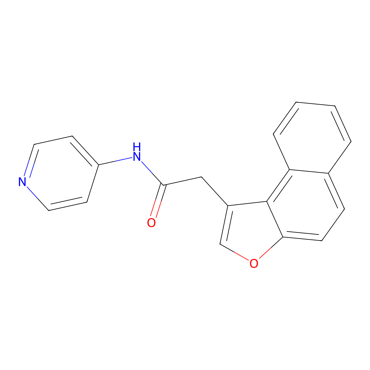Naphtho[2,1-b]furan-1-acetamide, N-4-pyridinyl-(9CI) molecular structure, CAS 578700-78-4