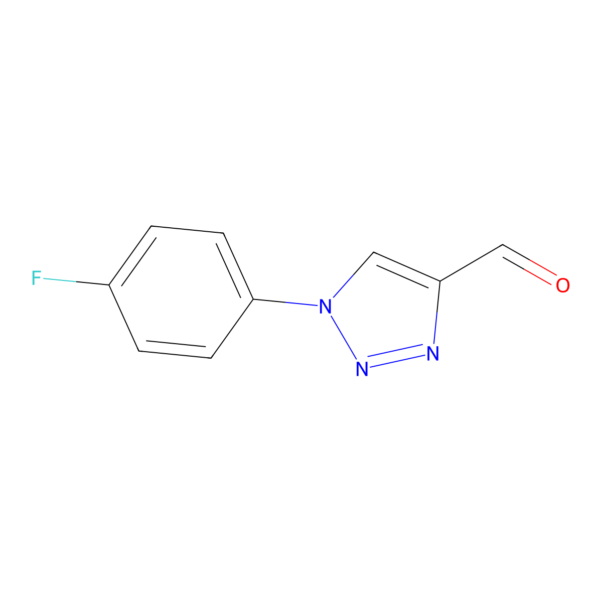 1-(4-fluorophenyl)-1H-1,2,3-triazole-4-carbaldehyde molecular structure, CAS 578703-90-9