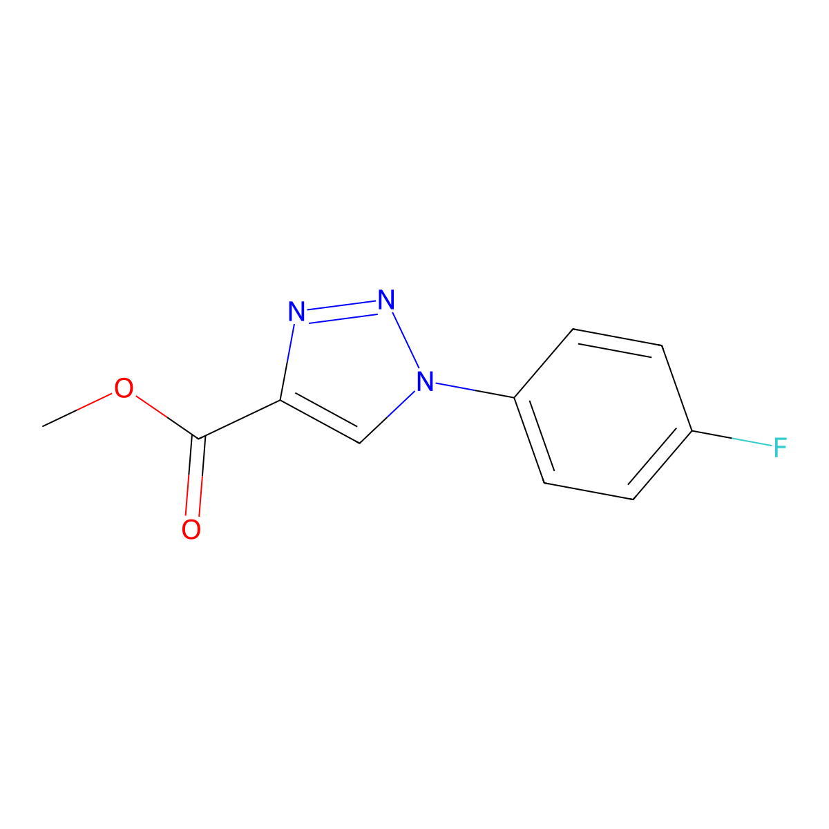 methyl 1-(4-fluorophenyl)-1H-1,2,3-triazole-4-carboxylate molecular structure, CAS 578703-92-1