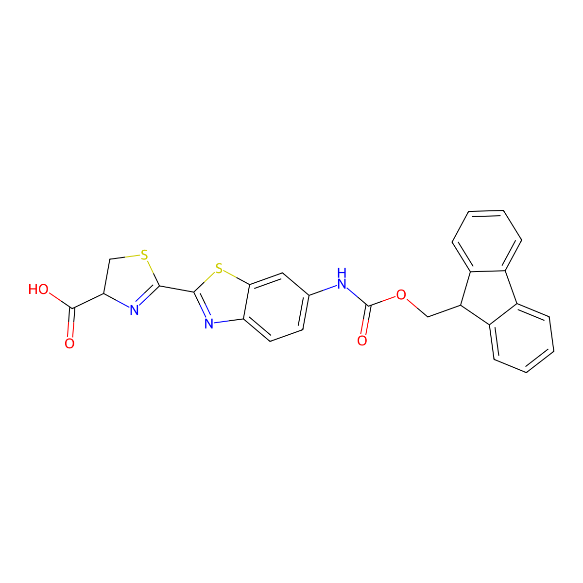 6-Fmoc-amino-D-luciferin molecular structure, CAS 578705-47-2