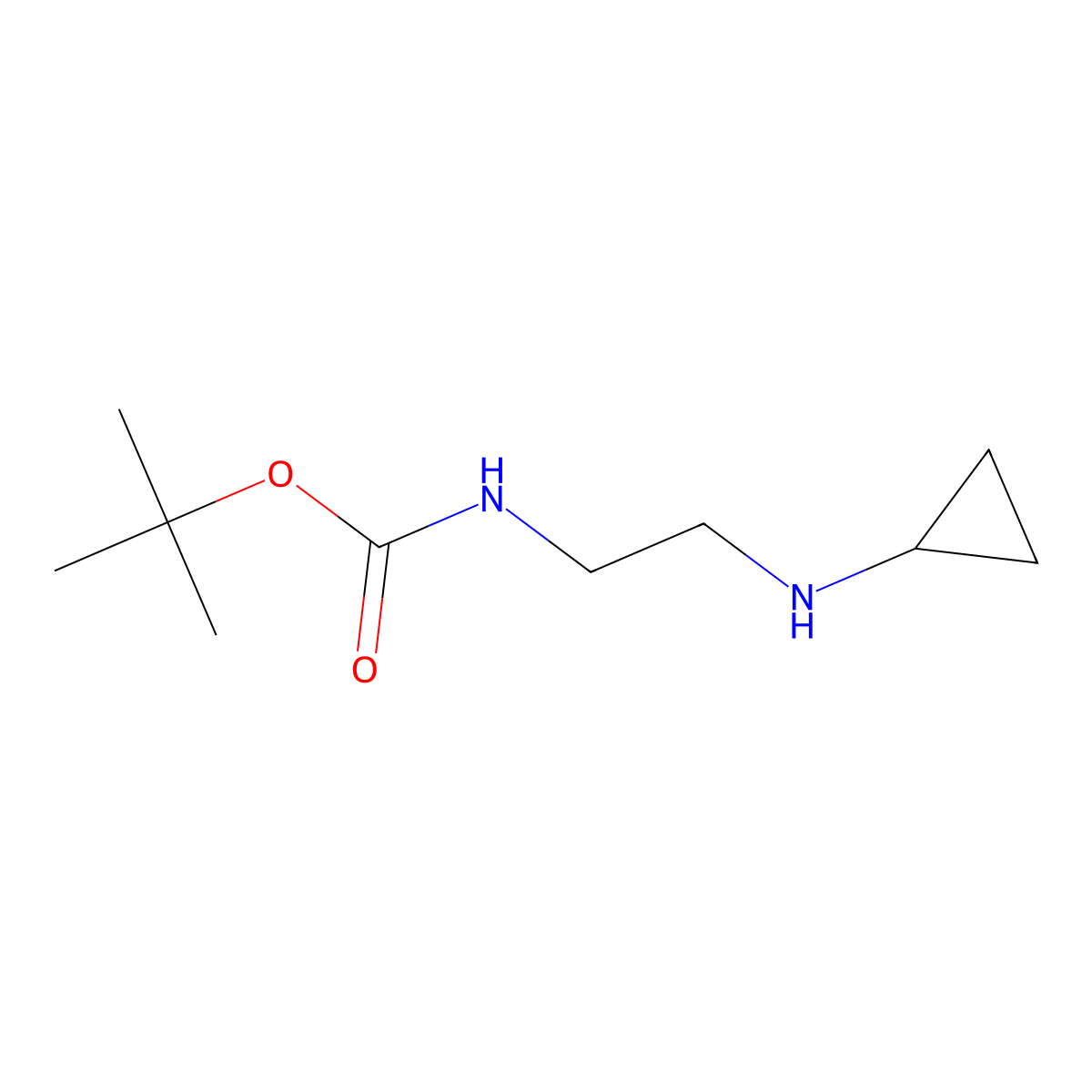 tert-butyl N-(2-(cyclopropylamino)ethyl)carbamate molecular structure, CAS 578706-31-7
