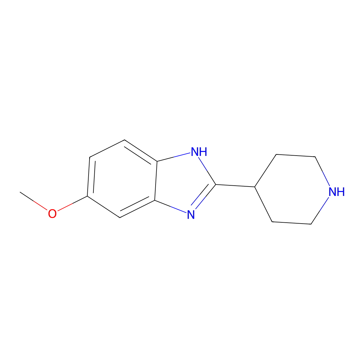 6-Methoxy-2-piperidin-4-yl-1H-benzimidazole molecular structure, CAS 578709-04-3