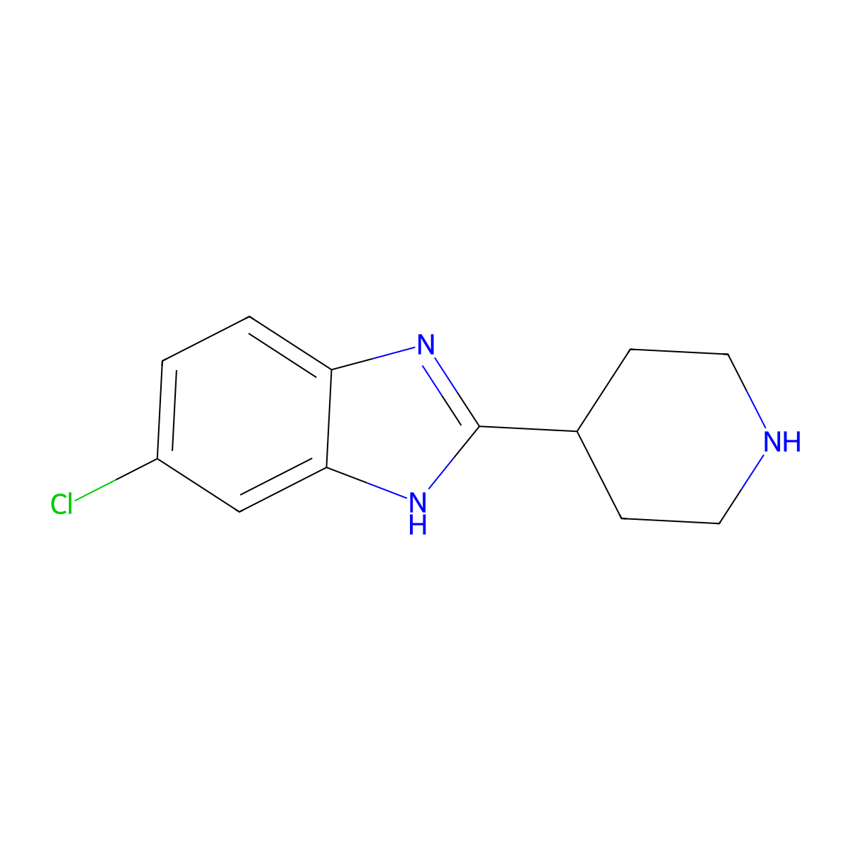 6-Chloro-2-(piperidin-4-YL)-1H-benzo[D]imidazole molecular structure, CAS 578709-06-5