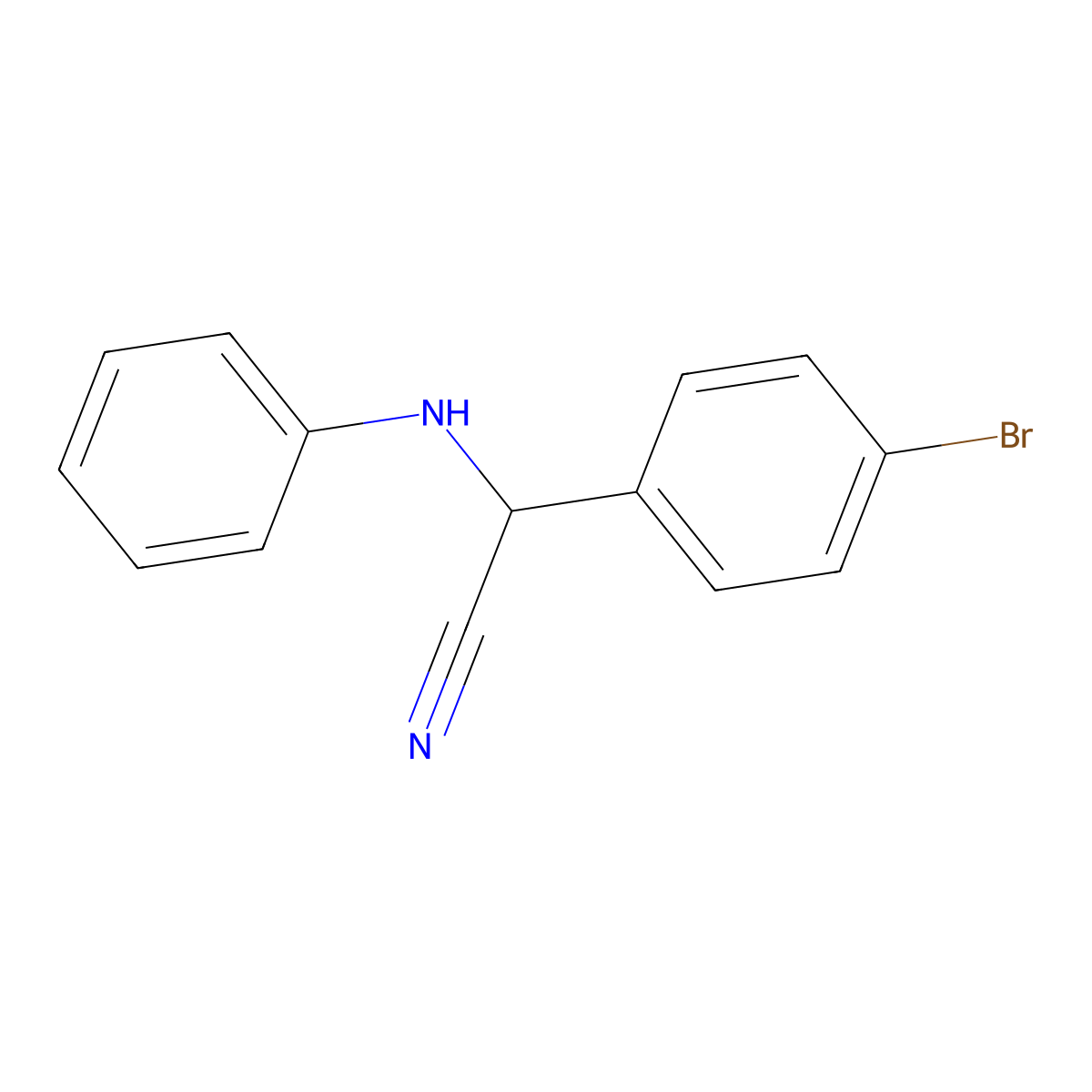 2-Anilino-2-(4-bromophenyl)acetonitrile molecular structure, CAS 578710-10-8