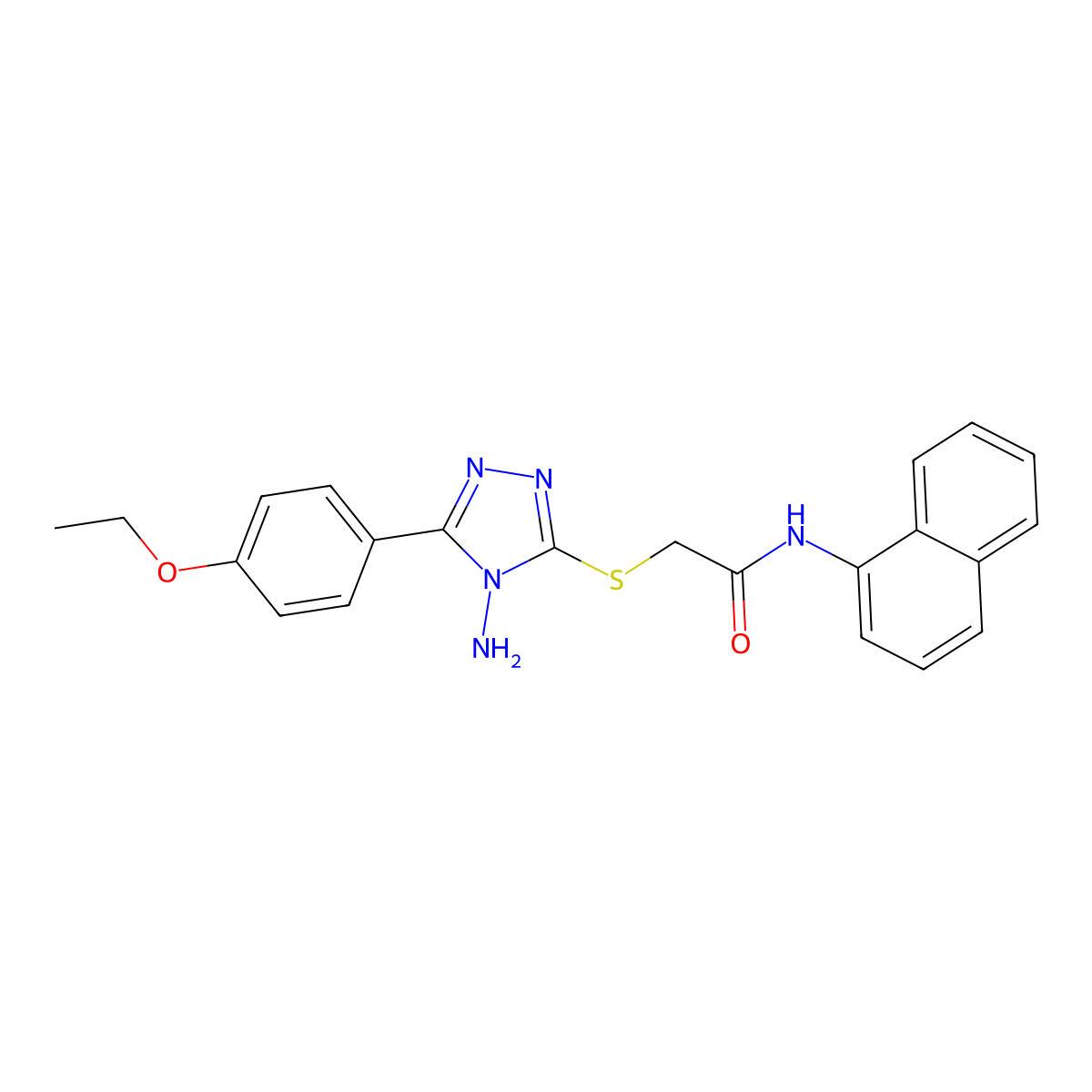 2-{[4-amino-5-(4-ethoxyphenyl)-4H-1,2,4-triazol-3-yl]sulfanyl}-N-(naphthalen-1-yl)acetamide molecular structure, CAS 578720-22-6