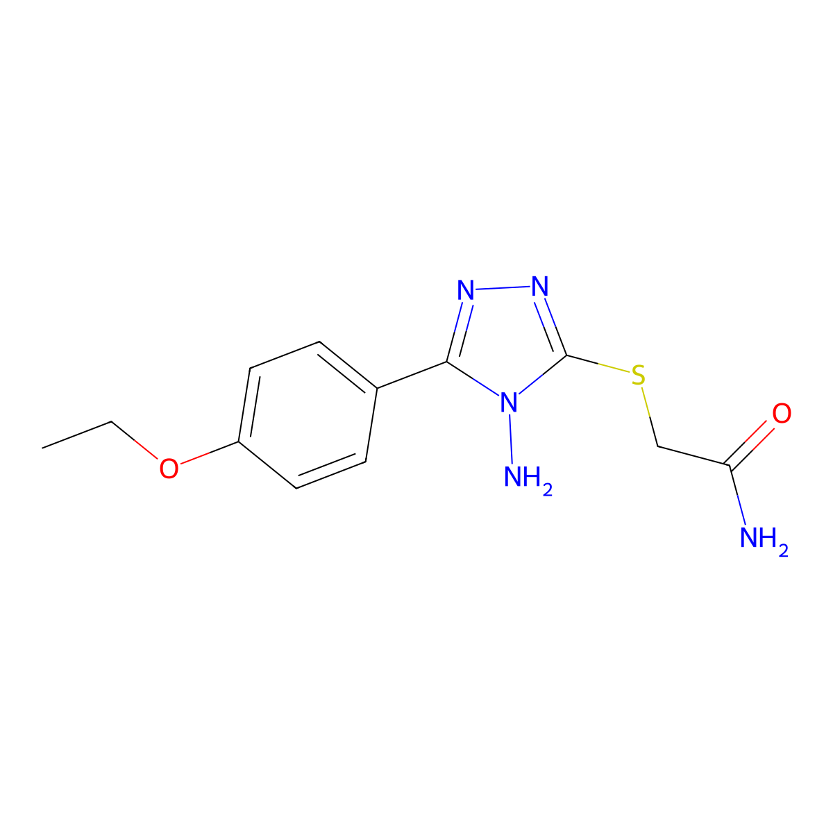2-[4-Amino-5-(4-ethoxyphenyl)-1,2,4-triazol-3-ylthio]acetamide molecular structure, CAS 578720-50-0