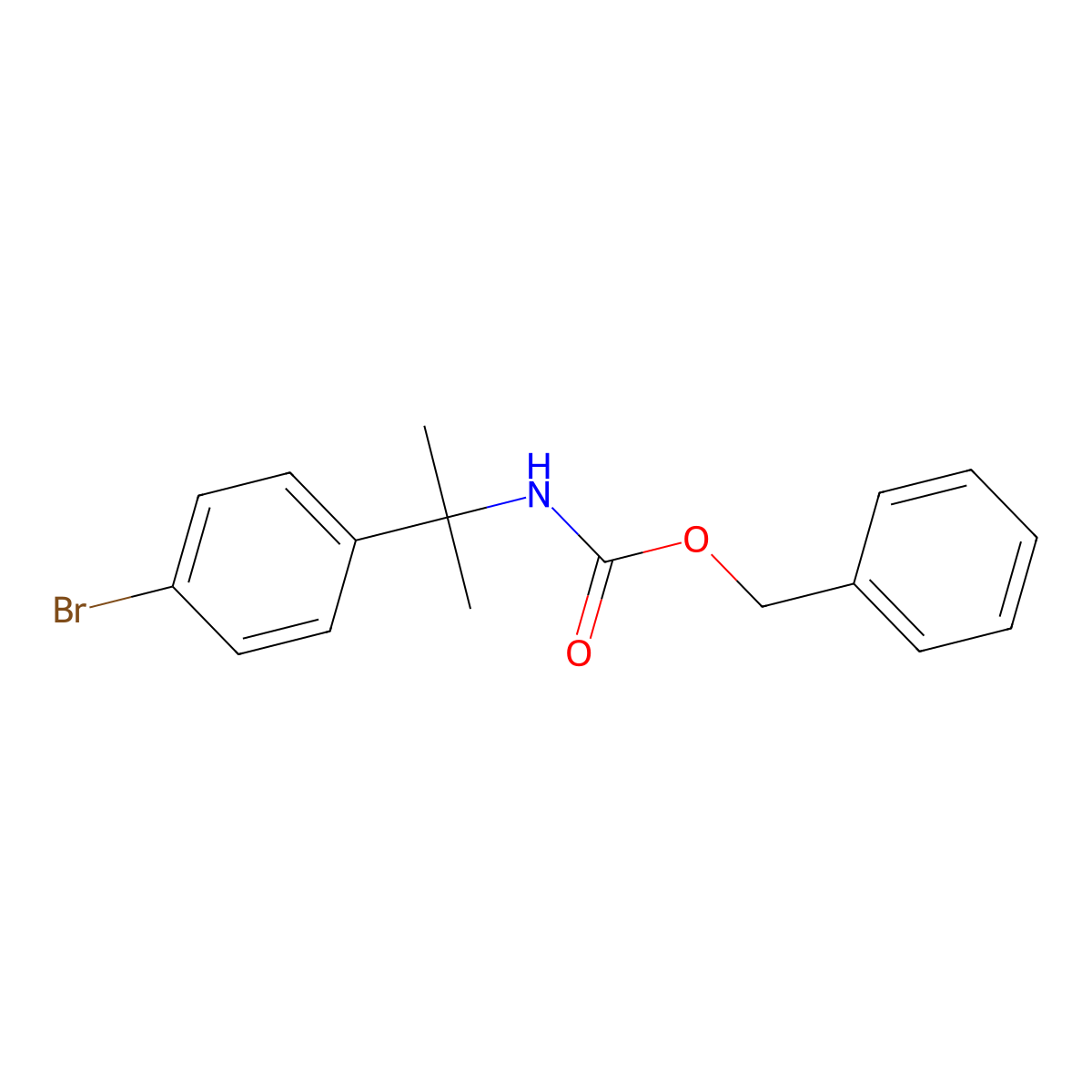 Benzyl N-[2-(4-bromophenyl)propan-2-yl]carbamate molecular structure, CAS 578729-08-5