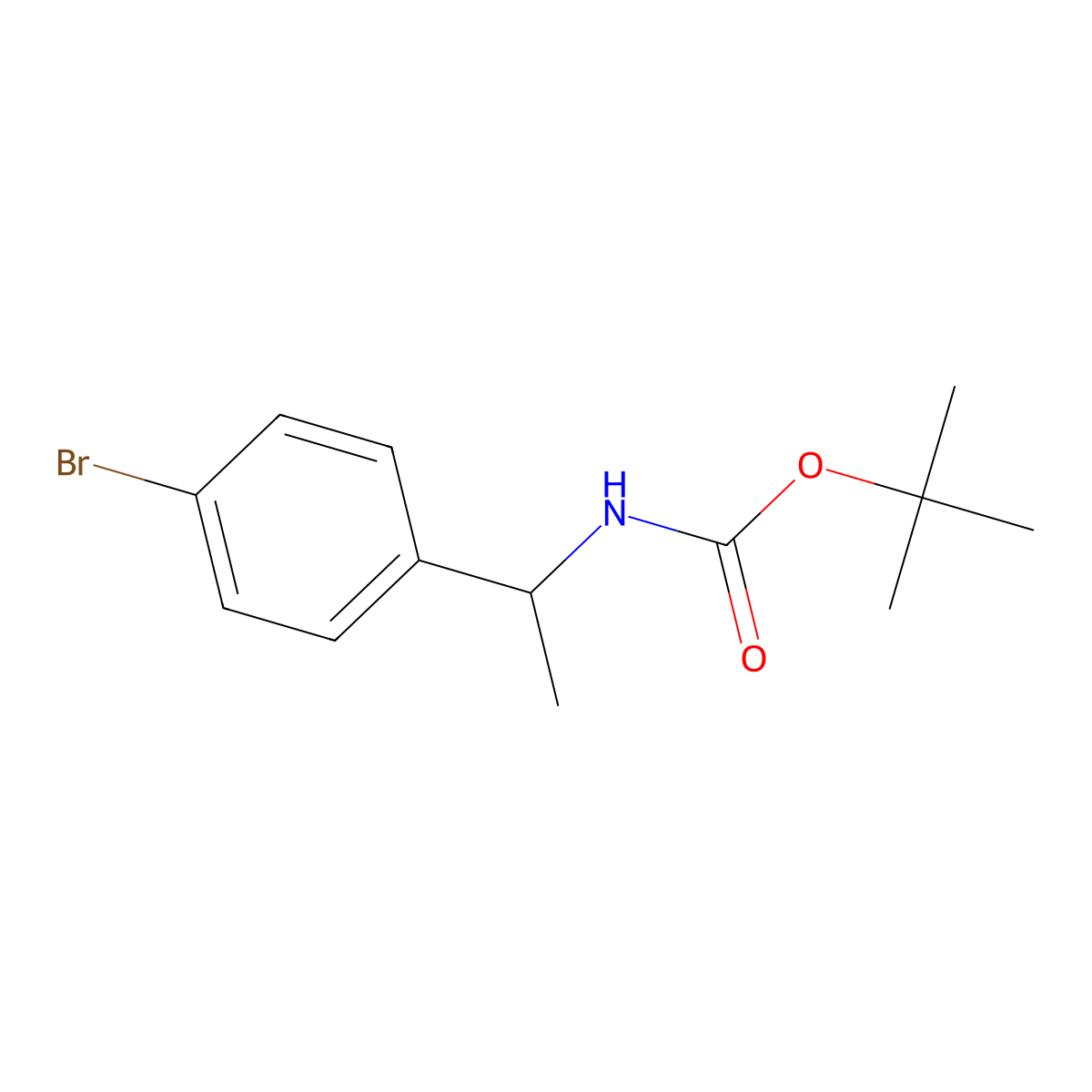 (R)-tert-Butyl (1-(4-bromophenyl)ethyl)carbamate molecular structure, CAS 578729-21-2