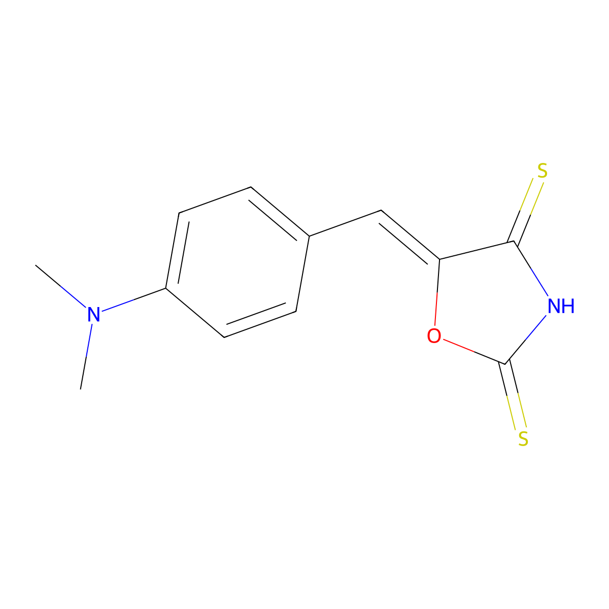 5-[[4-(Dimethylamino)phenyl]methylene]-2,4-oxazolidinedithione molecular structure, CAS 578733-97-8