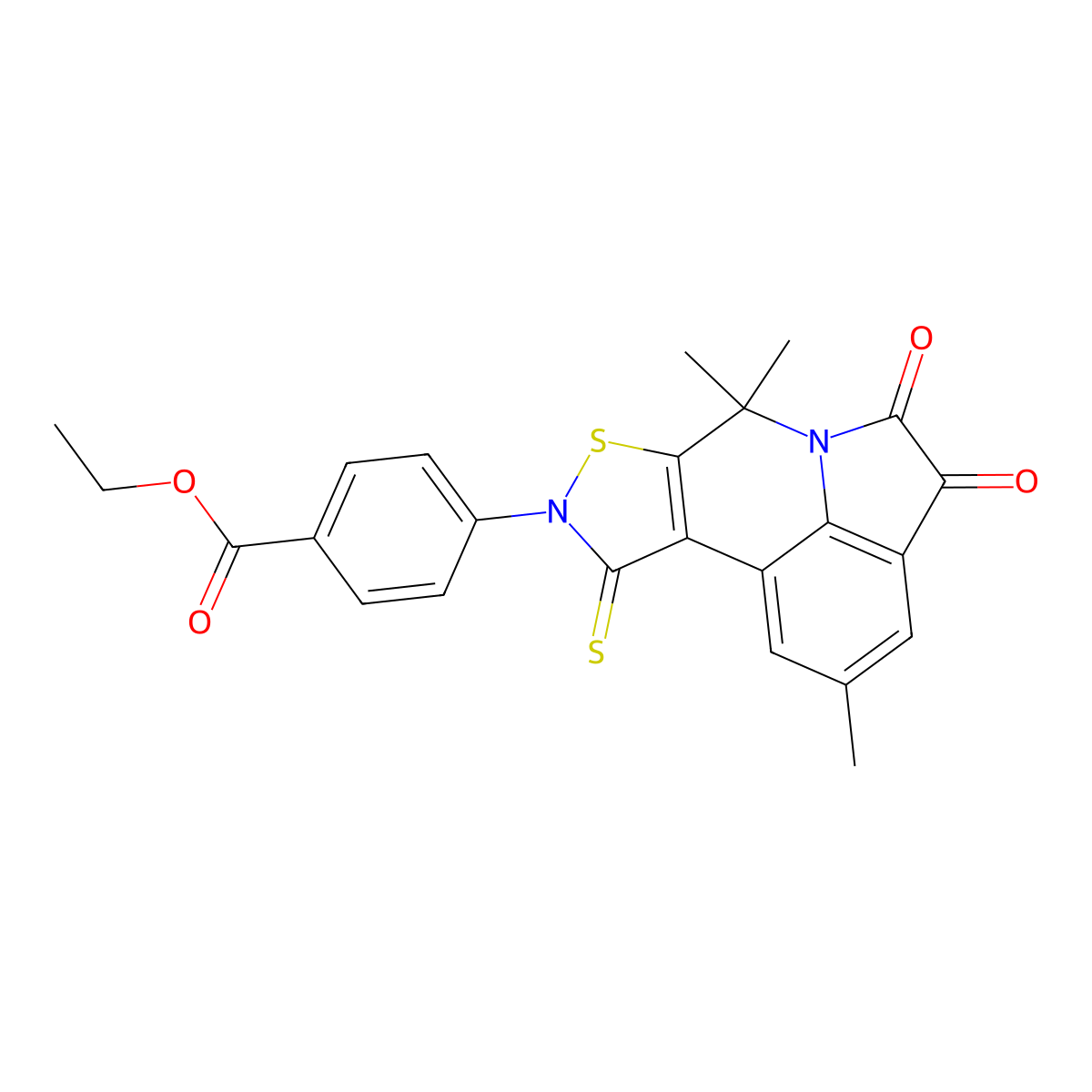 9-{4-[(4-chlorobenzyl)oxy]phenyl}-2-ethoxy-7,7-dimethyl-10-thioxo-9,10-dihydro-7H-isothiazolo[5,4-c]pyrrolo[3,2,1-ij]quinoline-4,5-dione molecular structure, CAS 578735-54-3