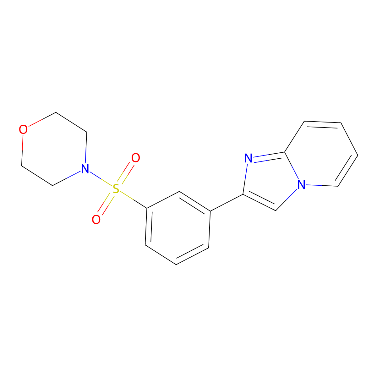2-[3-(Morpholin-4-ylsulfonyl)phenyl]imidazo[1,2-a]pyridine molecular structure, CAS 578735-57-6