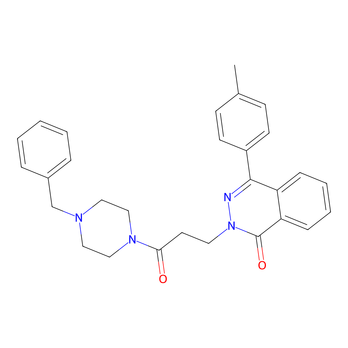 2-[3-(4-Benzylpiperazin-1-yl)-3-oxopropyl]-4-(4-methylphenyl)phthalazin-1-one molecular structure, CAS 578736-31-9