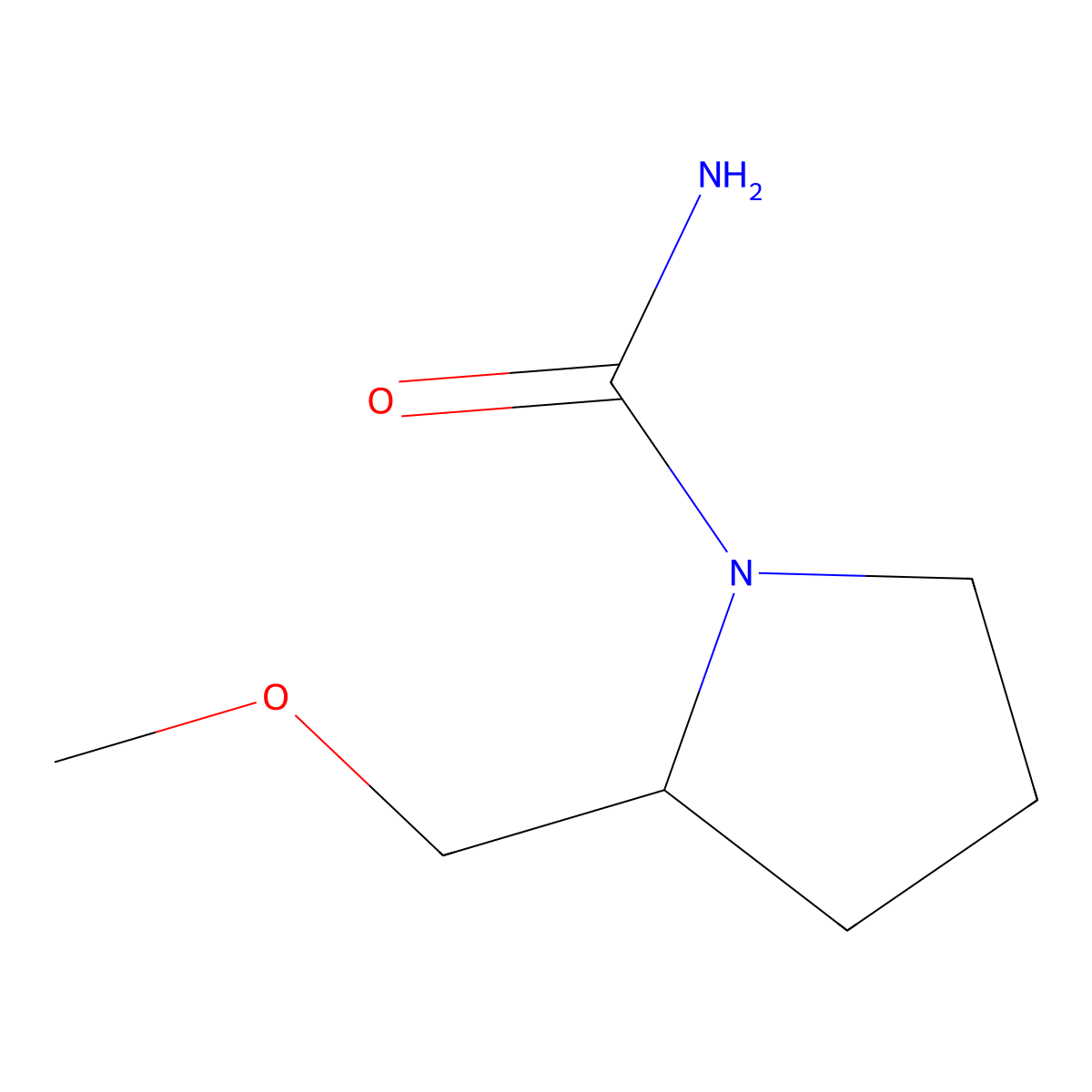 2-(Methoxymethyl)pyrrolidine-1-carboxamide molecular structure, CAS 578741-08-9