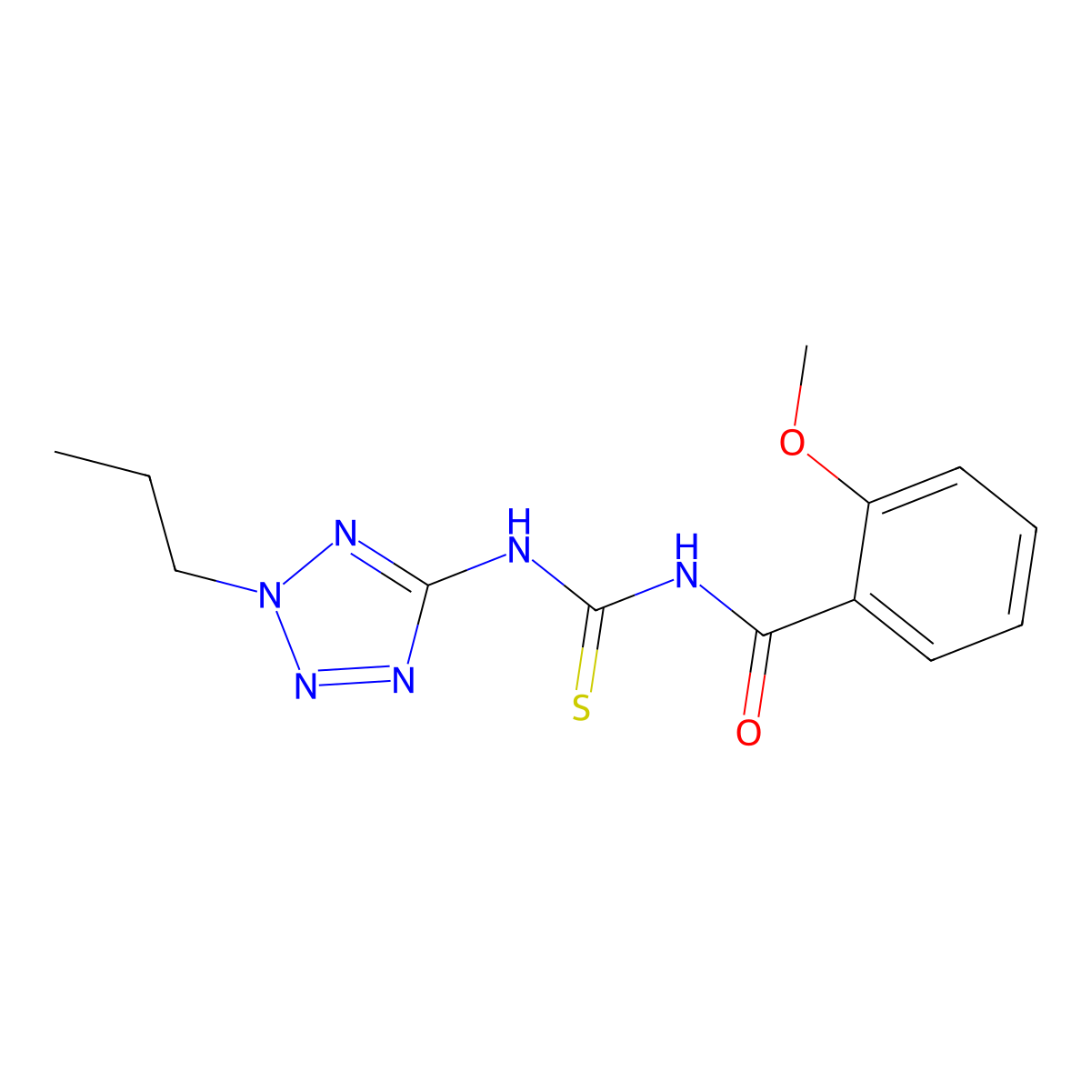 2-methoxy-N-[(2-propyl-2H-tetrazol-5-yl)carbamothioyl]benzamide molecular structure, CAS 578744-93-1
