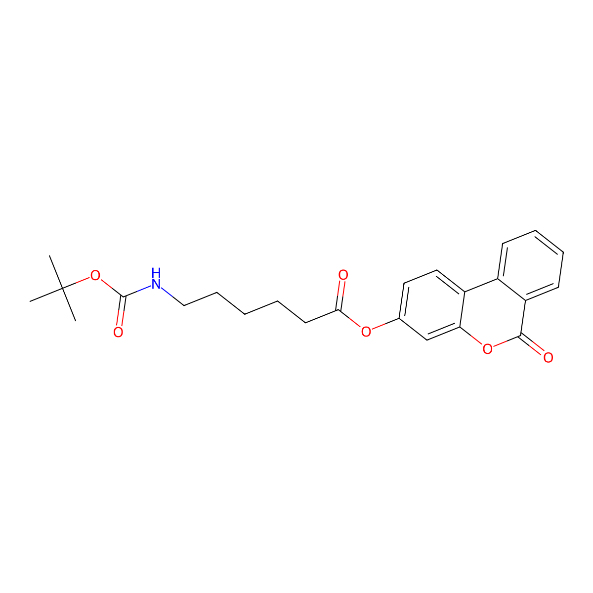 6-oxo-6H-benzo[c]chromen-3-yl 6-[(tert-butoxycarbonyl)amino]hexanoate molecular structure, CAS 578746-52-8