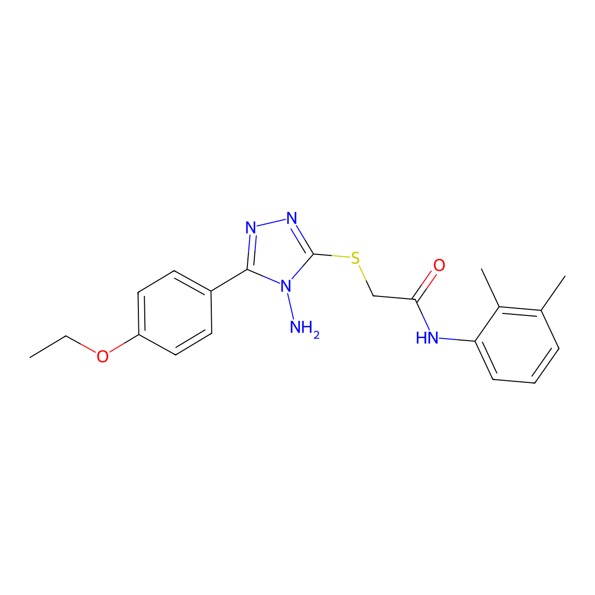 2-[4-amino-5-(4-ethoxyphenyl)(1,2,4-triazol-3-ylthio)]-N-(2,3-dimethylphenyl)a cetamide molecular structure, CAS 578746-99-3