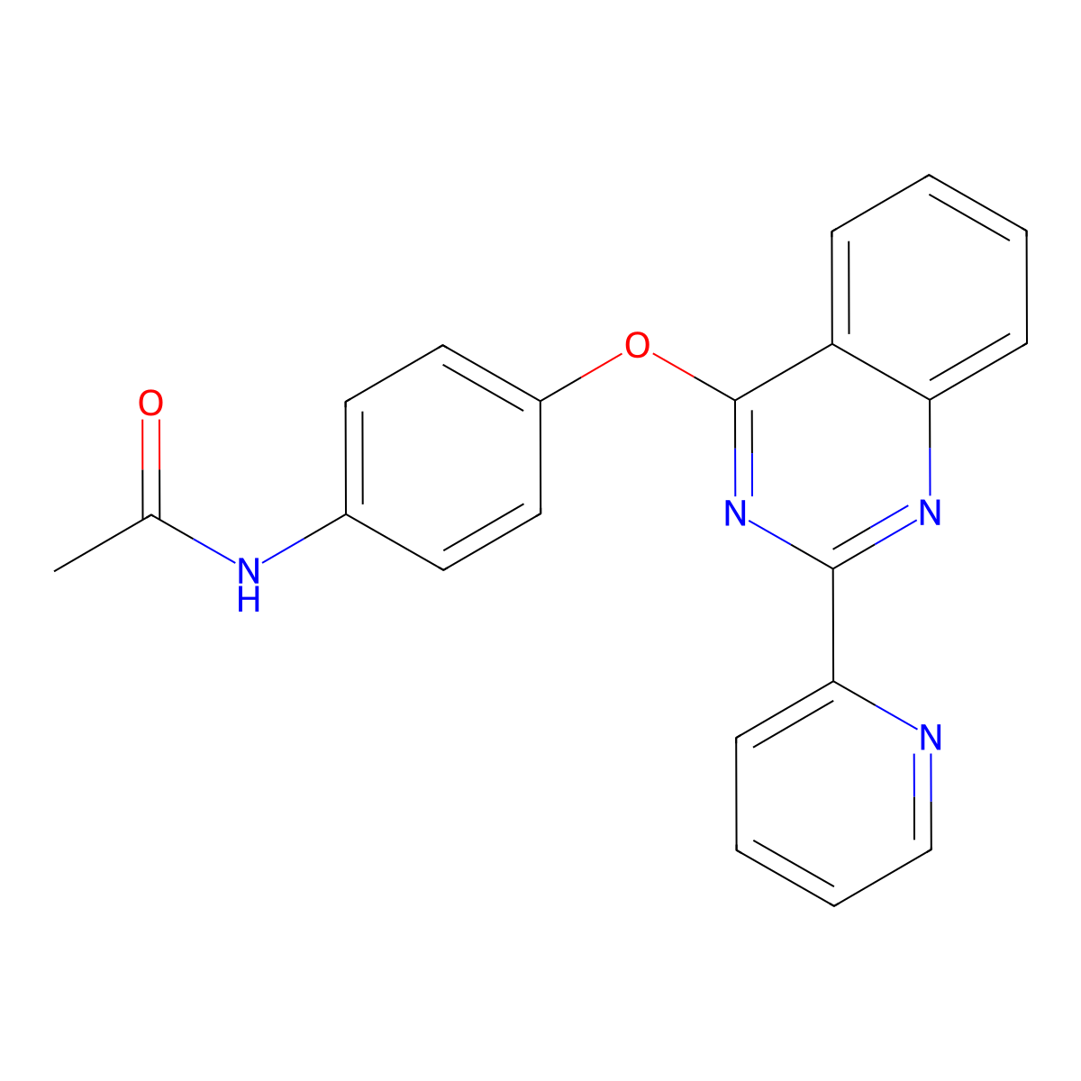 N-[4-(2-pyridin-2-ylquinazolin-4-yl)oxyphenyl]acetamide molecular structure, CAS 578748-01-3
