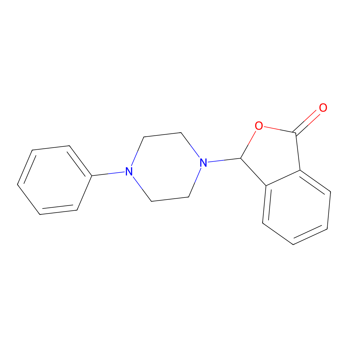 3-(4-phenylpiperazin-1-yl)-2-benzofuran-1(3H)-one molecular structure, CAS 578748-70-6