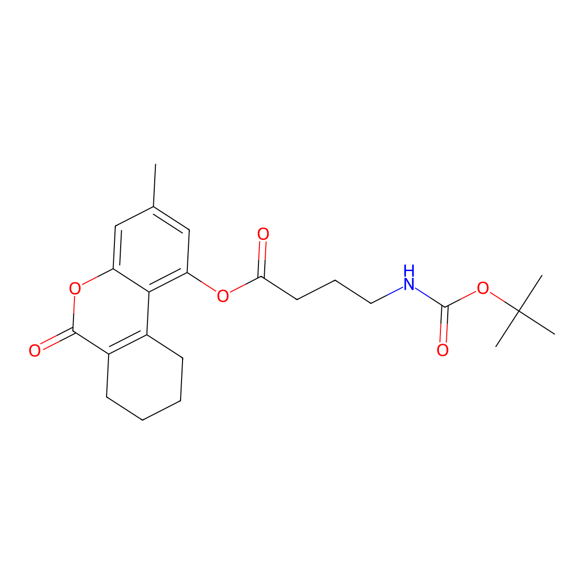3-methyl-6-oxo-7,8,9,10-tetrahydro-6H-benzo[c]chromen-1-yl 4-[(tert-butoxycarbonyl)amino]butanoate molecular structure, CAS 578749-20-9