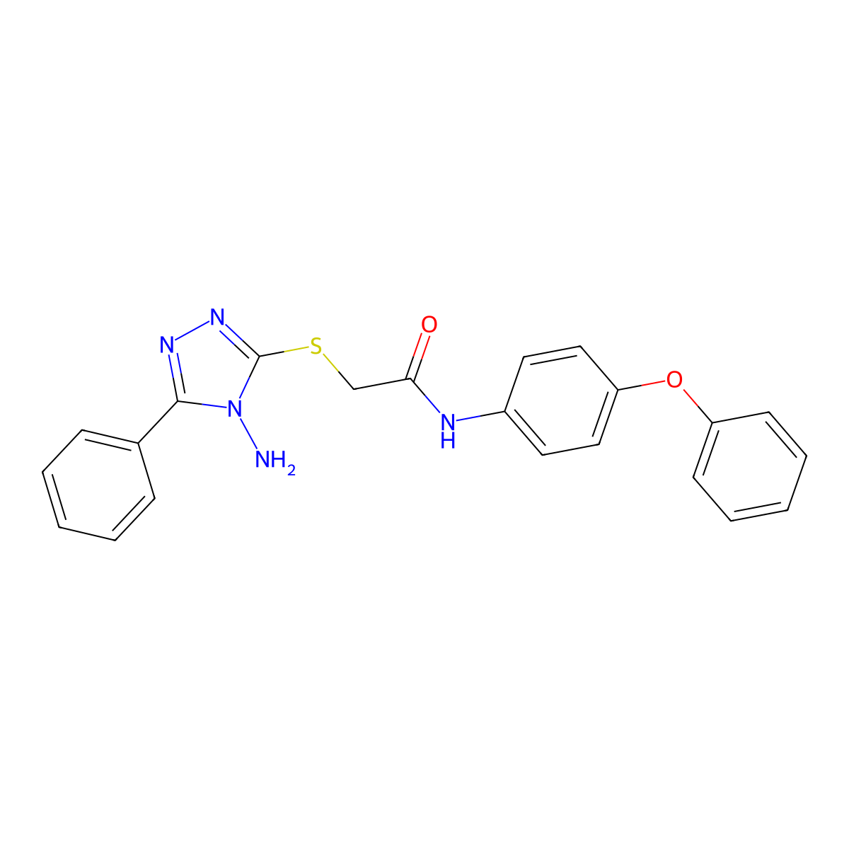 2-((4-amino-5-phenyl-4H-1,2,4-triazol-3-yl)thio)-N-(4-phenoxyphenyl)acetamide molecular structure, CAS 578754-22-0
