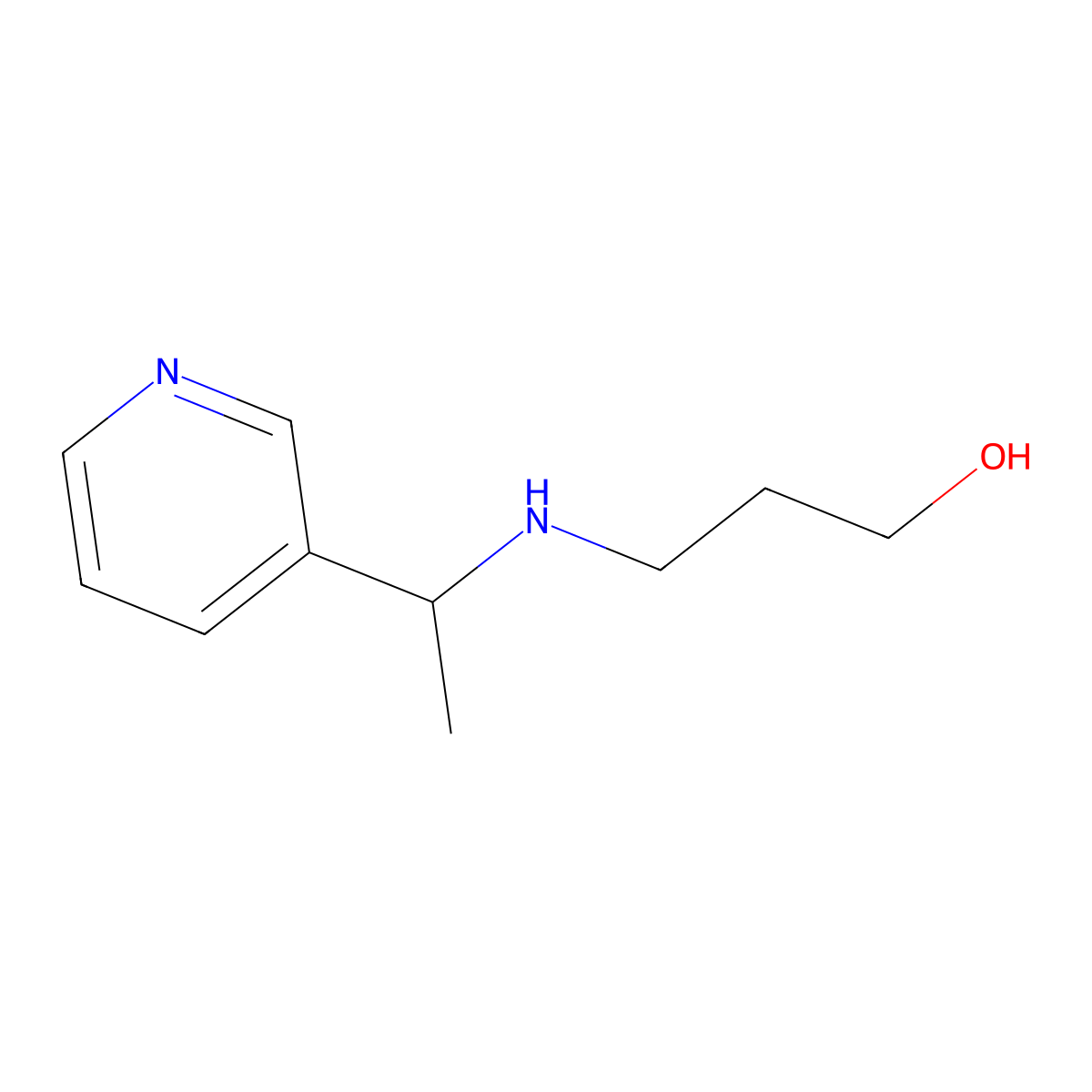 3-(1-Pyridin-3-yl-ethylamino)-propan-1-ol molecular structure, CAS 578757-90-1