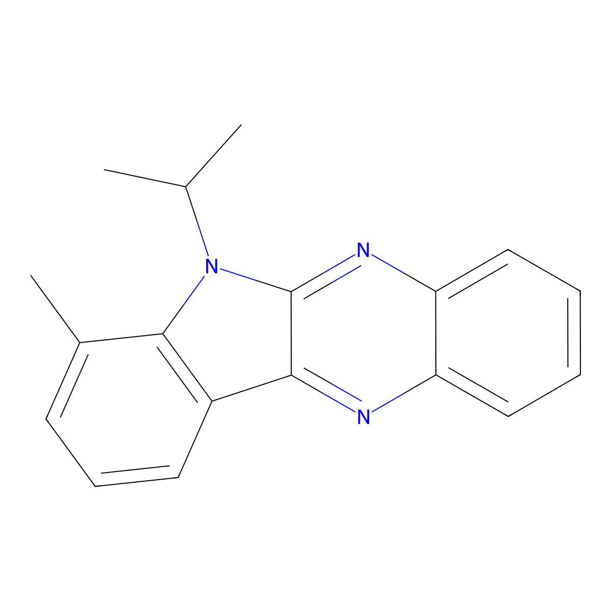 4-Methyl-5-(methylethyl)indolo[2,3-b]quinoxaline molecular structure, CAS 578758-75-5