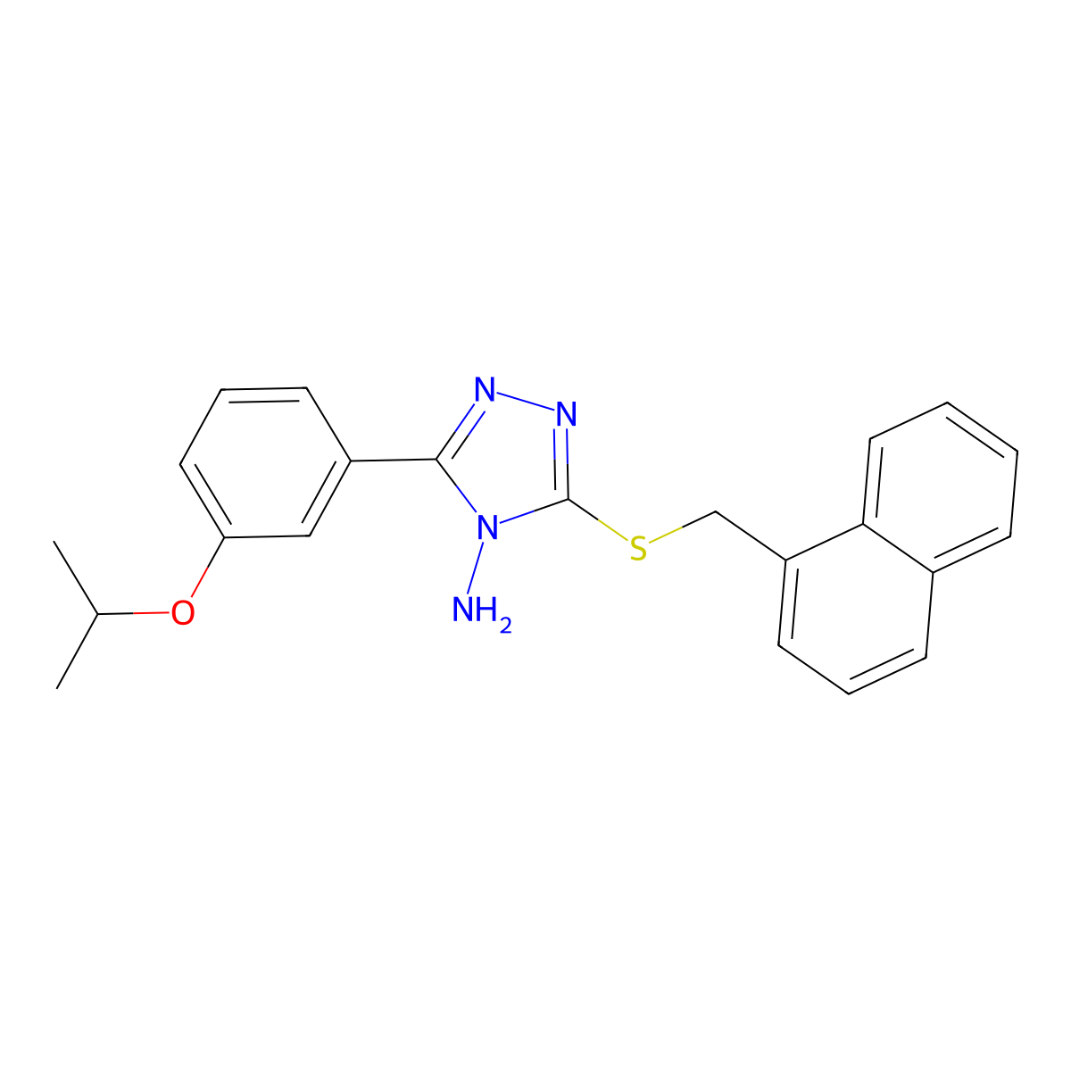 5-[3-(Methylethoxy)phenyl]-3-(naphthylmethylthio)-1,2,4-triazole-4-ylamine molecular structure, CAS 578758-85-7