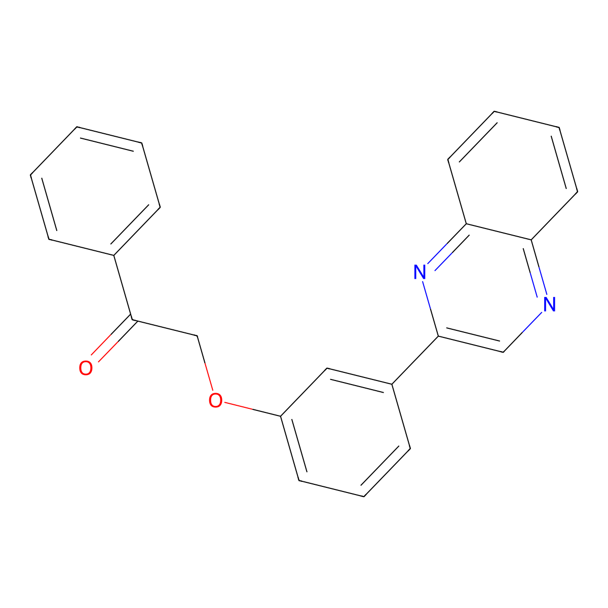 1-Phenyl-2-(3-quinoxalin-2-ylphenoxy)ethanone molecular structure, CAS 578759-25-8