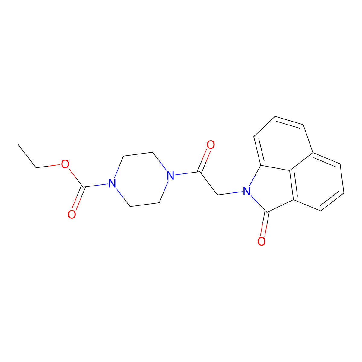 ethyl 4-[(2-oxobenzo[cd]indol-1(2H)-yl)acetyl]piperazine-1-carboxylate molecular structure, CAS 578760-38-0