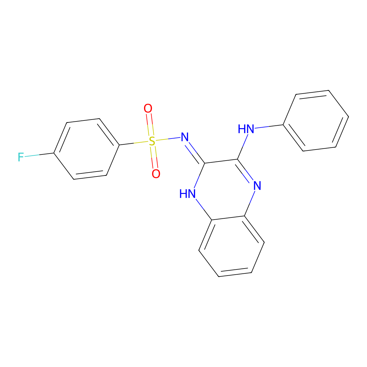 4-fluoro-N-(3-(phenylamino)quinoxalin-2-yl)benzenesulfonamide molecular structure, CAS 578761-30-5