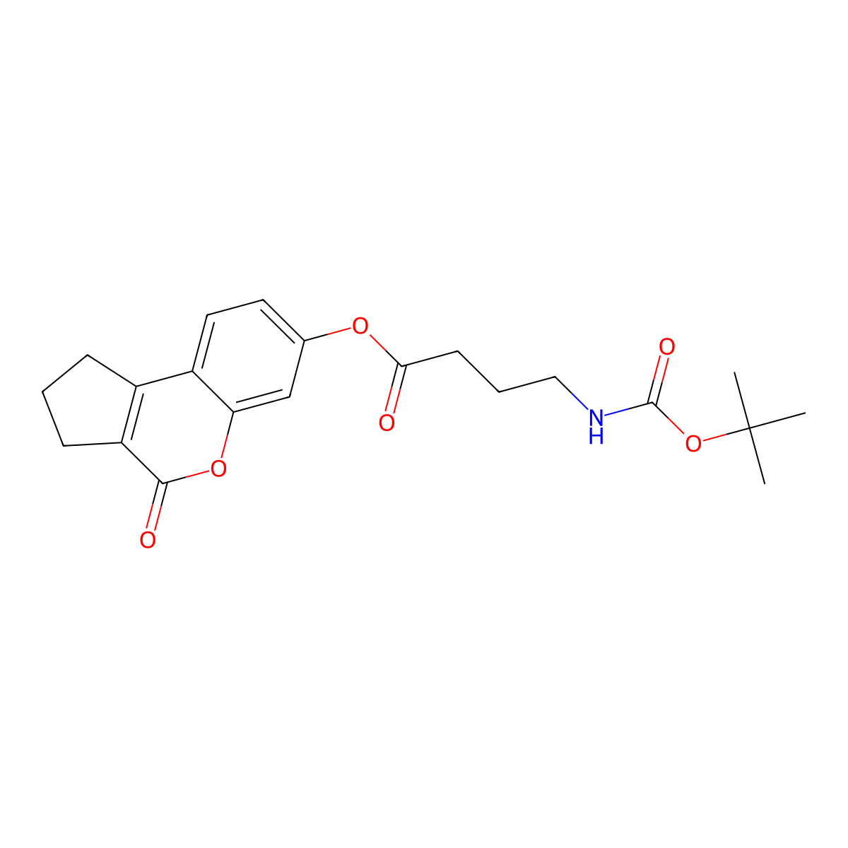 4-Oxo-1,2,3,4-tetrahydrocyclopenta[c]chromen-7-yl 4-[(tert-butoxycarbonyl)amino]butanoate molecular structure, CAS 578762-57-9
