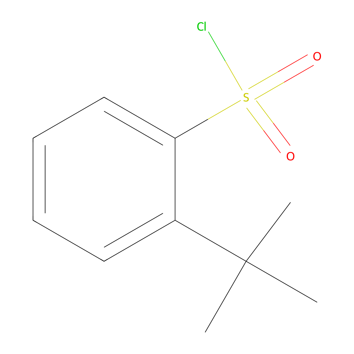 2-Tert-butylbenzene-1-sulfonyl chloride molecular structure, CAS 57877-28-8