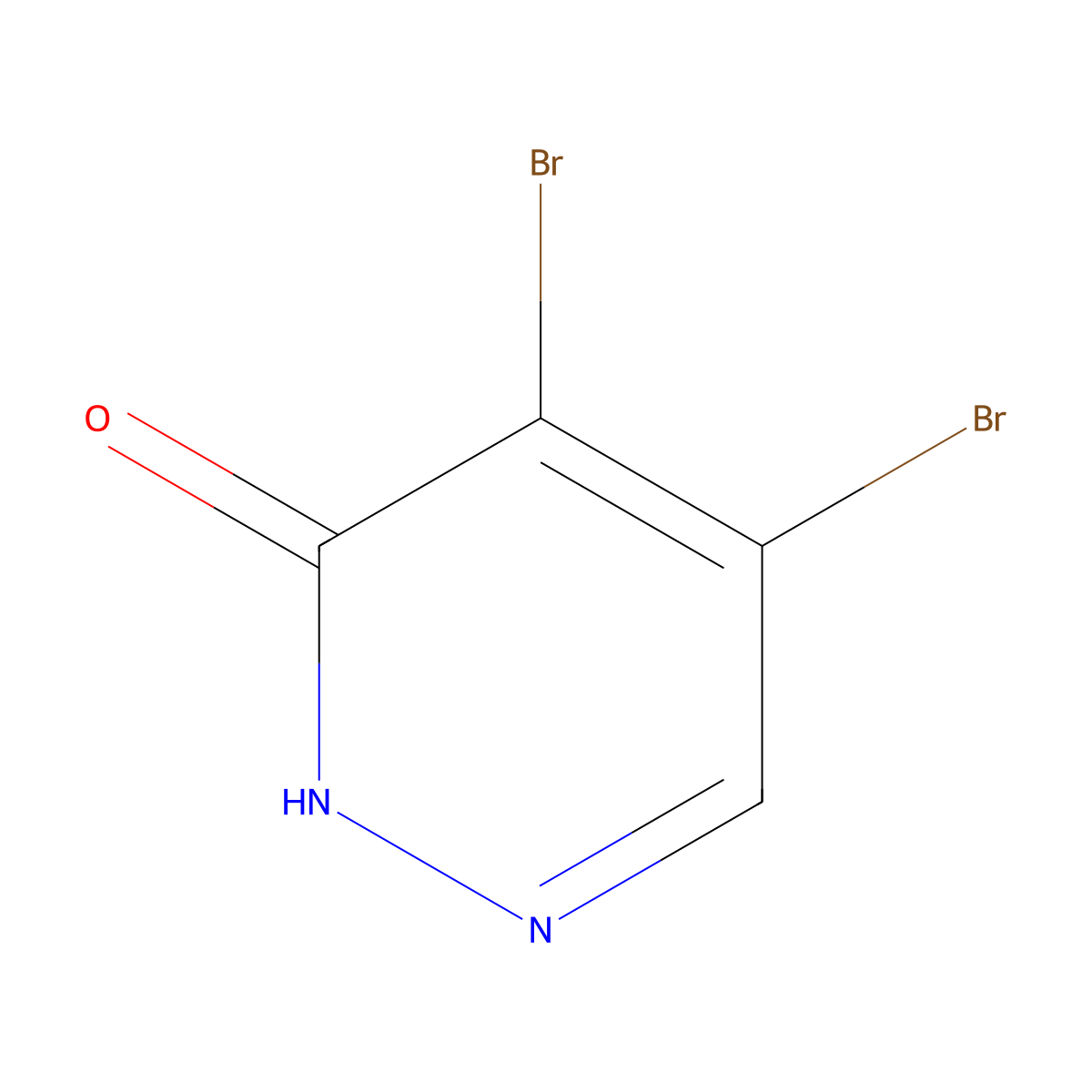 4,5-Dibromo-2,3-dihydropyridazin-3-one molecular structure, CAS 5788-58-9