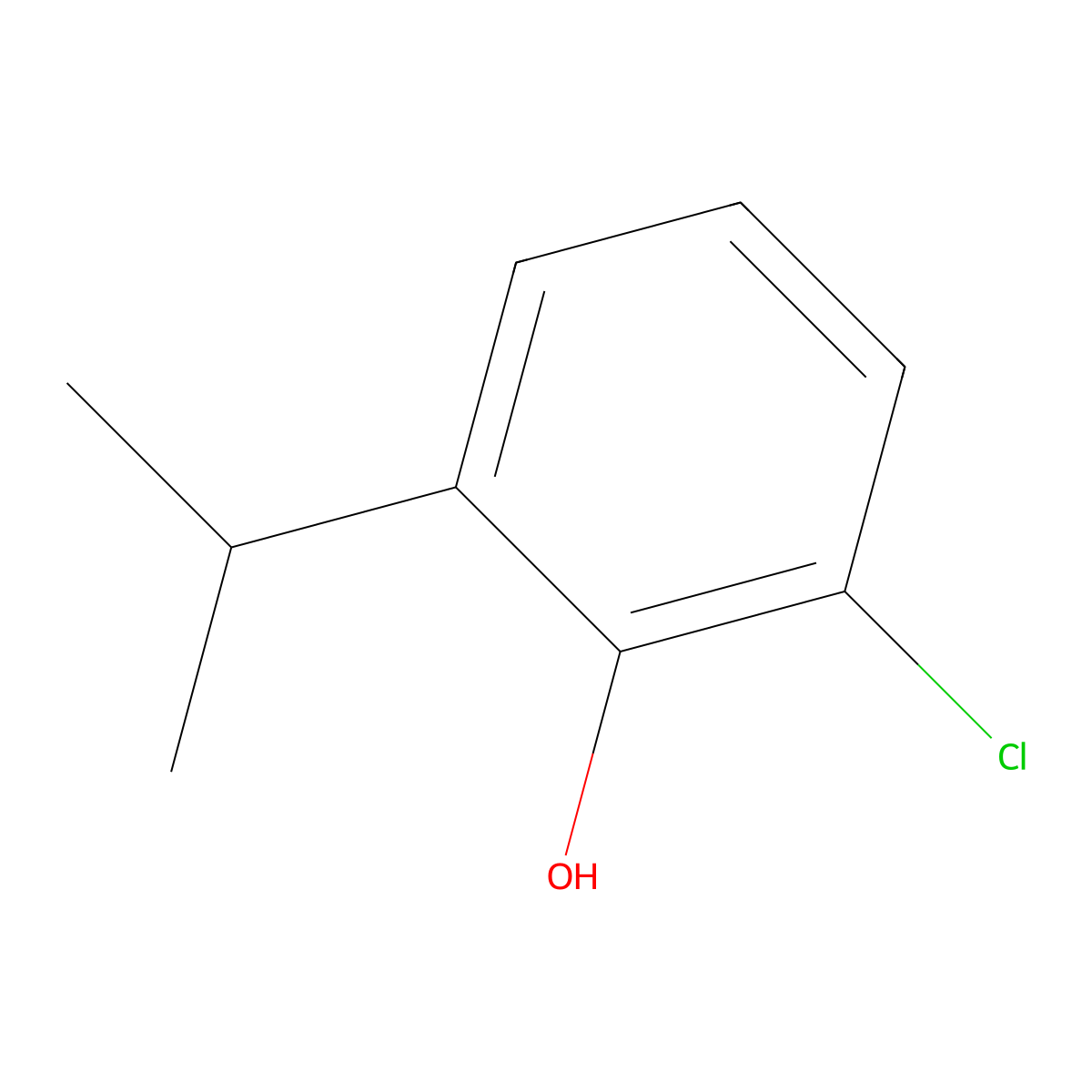 2-Chloro-6-isopropylphenol molecular structure, CAS 57883-02-0