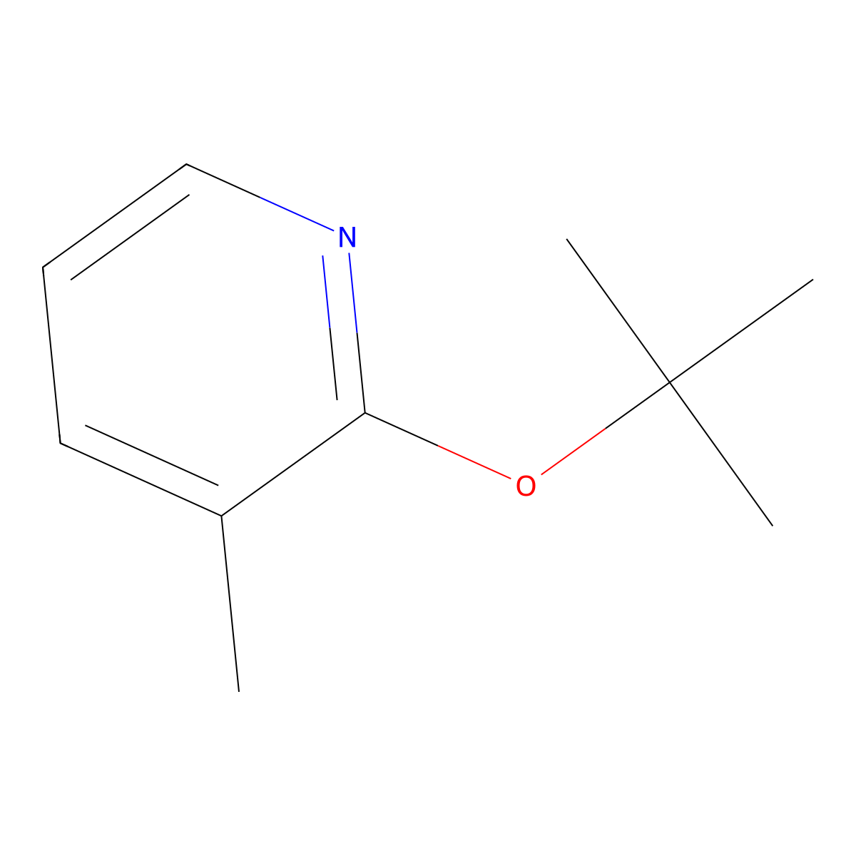 2-(1,1-Dimethylethoxy)-3-methylpyridine molecular structure, CAS 57883-14-4