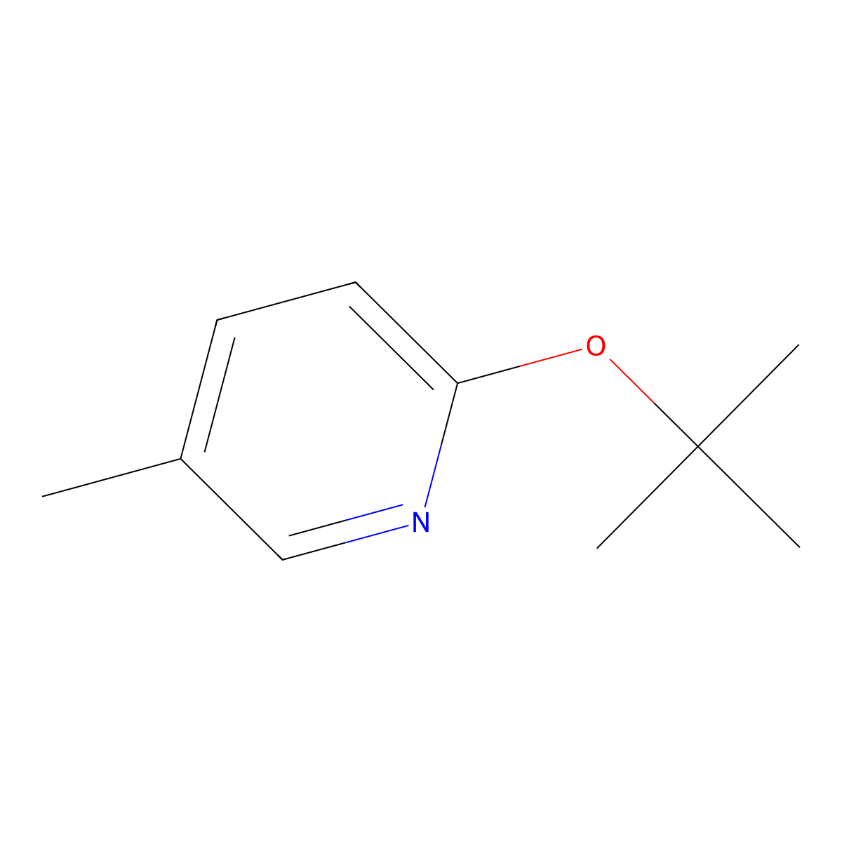 2-(1,1-Dimethylethoxy)-5-methylpyridine molecular structure, CAS 57883-16-6